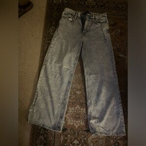 Women's Light Blue Wide-Leg Jeans